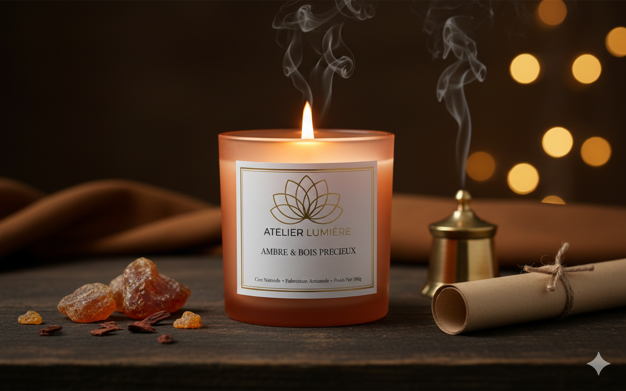 Bougie parfumée Ambre & Bois Précieux